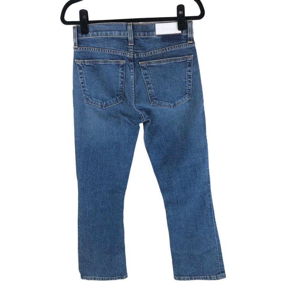 Re/Done Womens Jeans Mid Rise Kick Flare Mid 70s Wash Zip Fly 26 - Picture 4 of 7